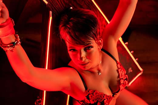 Midnight Vixen neon boudoir photography - exclusive limited sessions