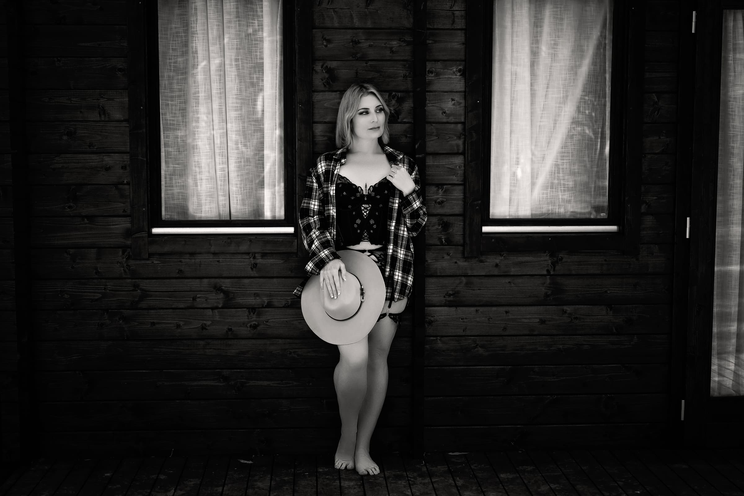 Country Goddess outdoor boudoir photography - rustic Australian countryside