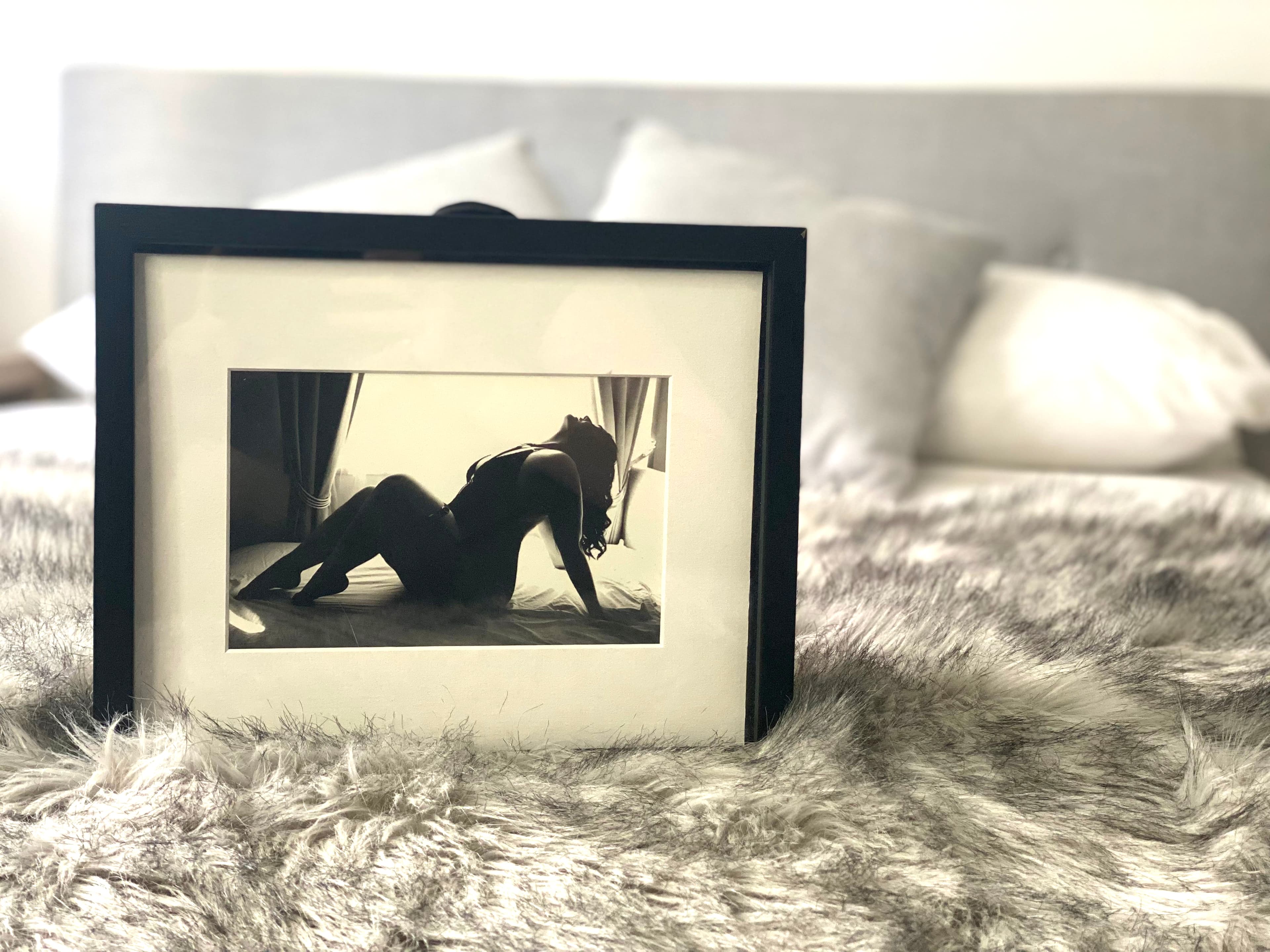 Handmade Victorian Ash timber folio box for boudoir prints