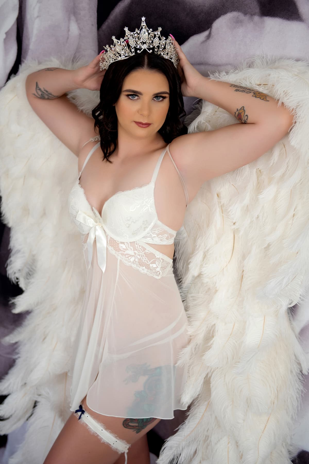 Angelic boudoir portrait