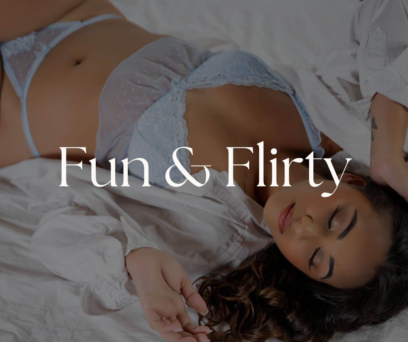 Fun & Flirty boudoir set - soft natural light bedroom setting Brisbane