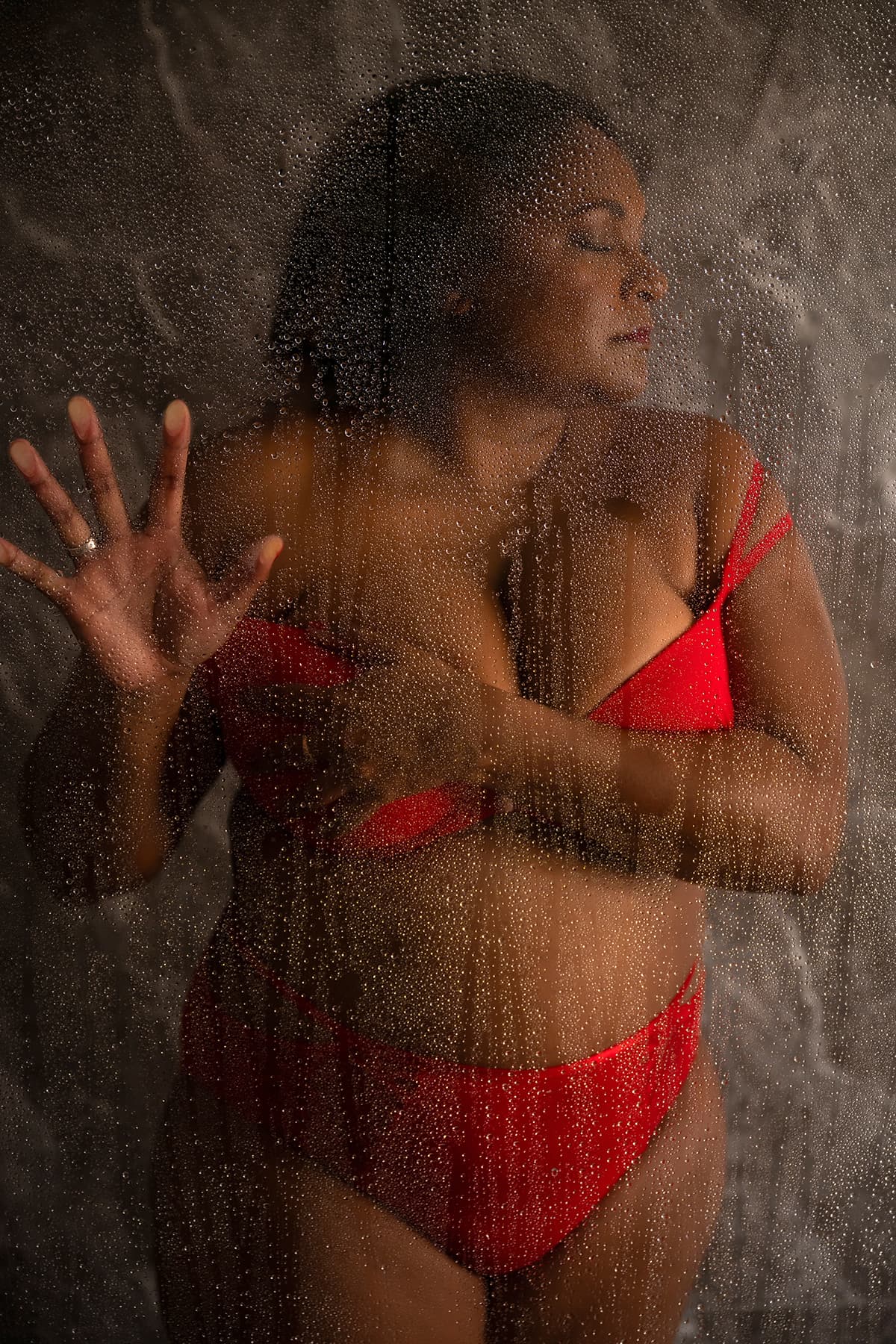 Refreshing shower boudoir photography
