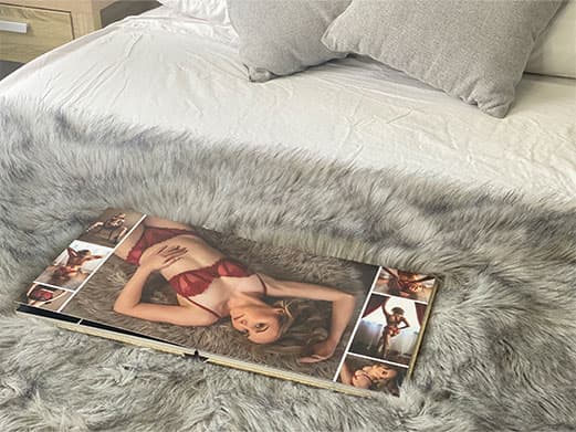 Boudoir photography products and albums - available with flexible payment plans