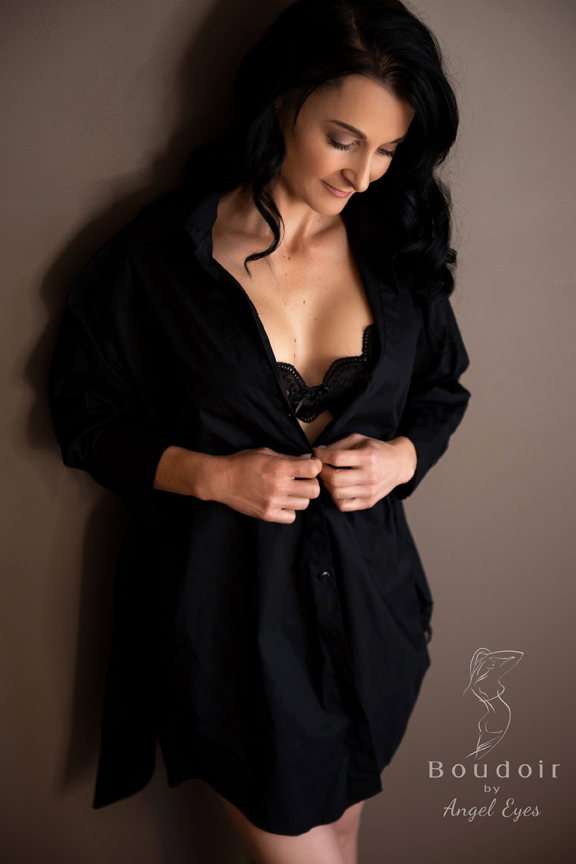 black night gown